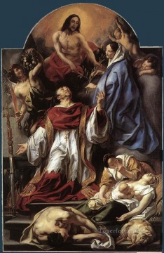 San Carlos cuida de las víctimas de la peste del barroco flamenco de Milán Jacob Jordaens Pinturas al óleo